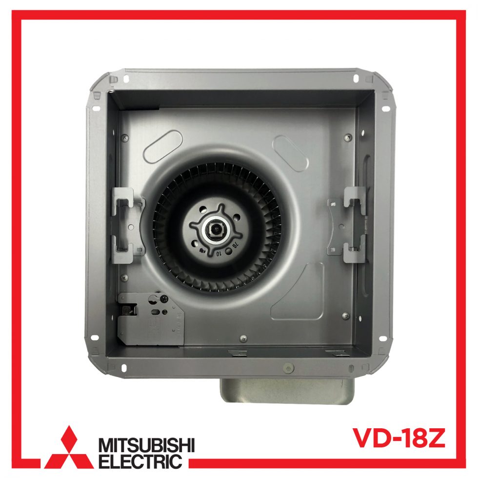 Mitsubishi VD-18Z Ducted Exhaust Ventilation Fan with White Metal