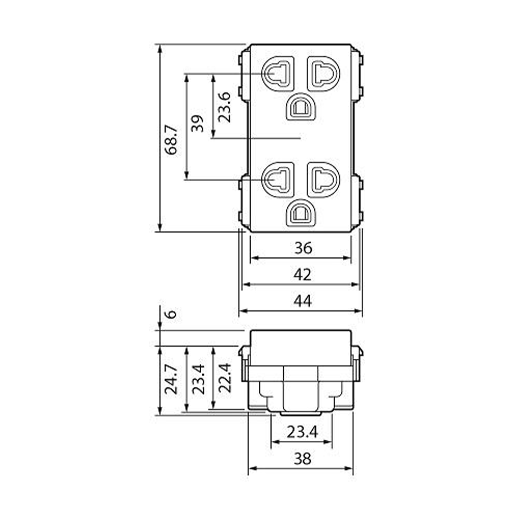 Panasonic Duplex Universal Outlet w/ Grounding WEG15929-5 | shopbrills.com